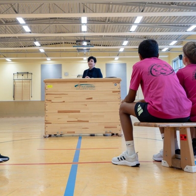 Frau Dr. Puckhaber vom RLSB sprach &uuml;ber die durchaus hohen Anforderungen der beiden Re-Zertifizierungen &ndash; der zur Sportfreundlichen Schule und der zur Talentschule des Sports.